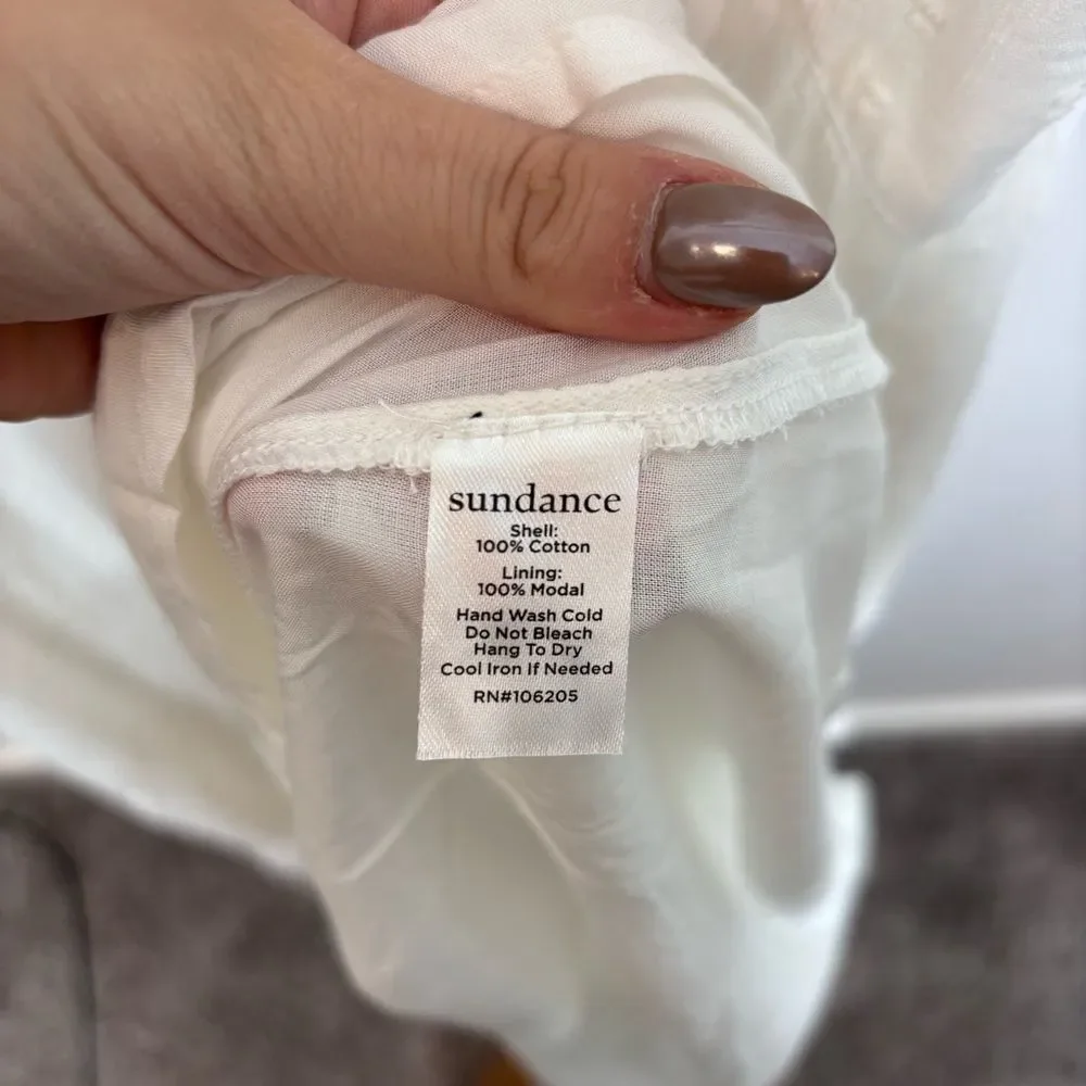 Sundance White Eyelet Arezzo Dress NEW Size Large - Picture 12 of 13